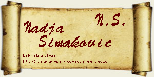 Nadja Simaković vizit kartica